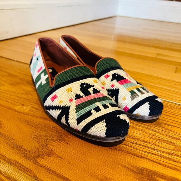 By Paige Anchor Needlepoint Loafers Size 10 - Picture 5 of 16